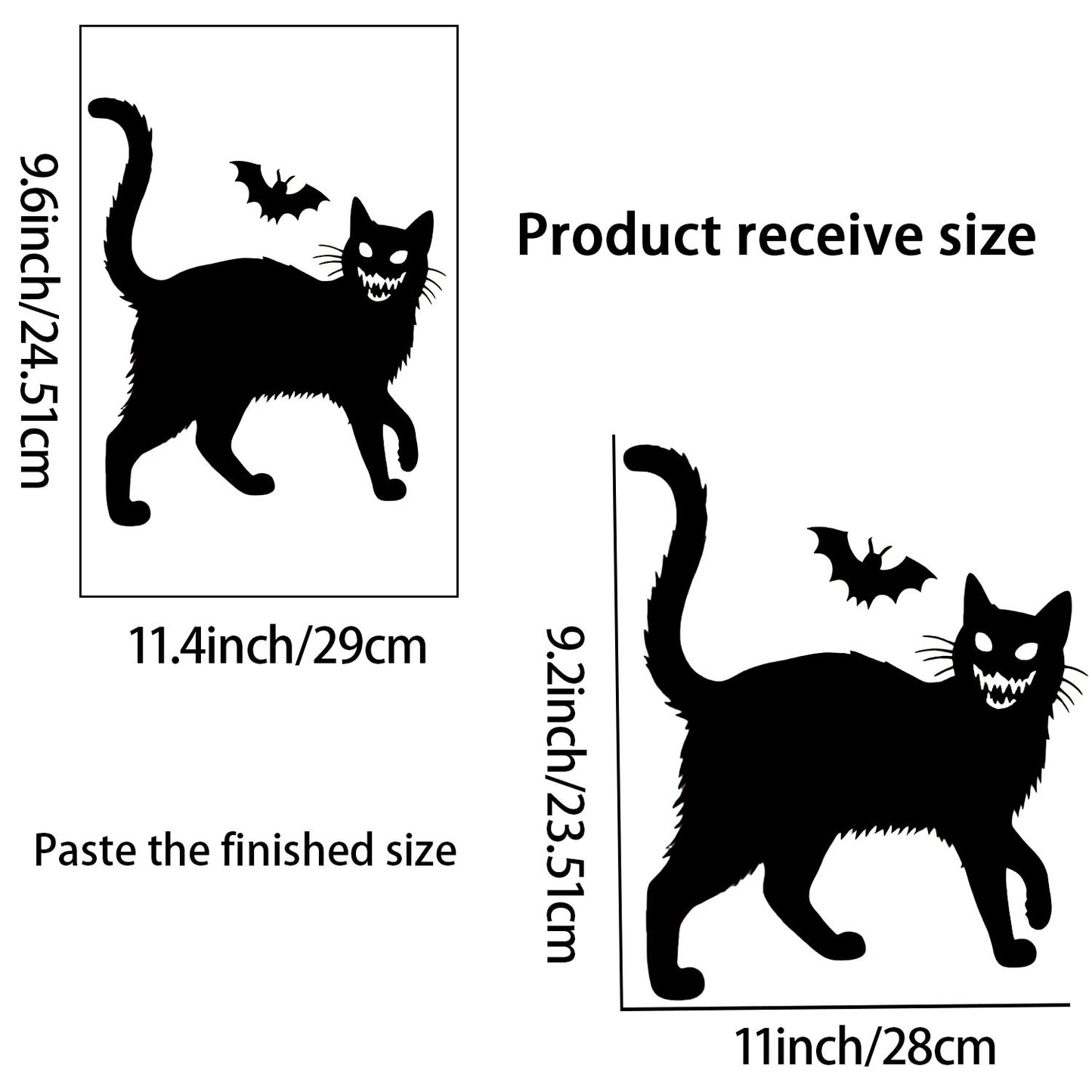 Black Cat Wall Sticker for Door Decor Peel and Stick Black Cat Wall Decal Removable Cute Pet Art Vinyl Stickers for Doors Bathroom Kids Room Bedroom Wall Decor