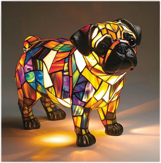 2026 new dog series resin ornament LED night light art animal statue creative home desktop decoration