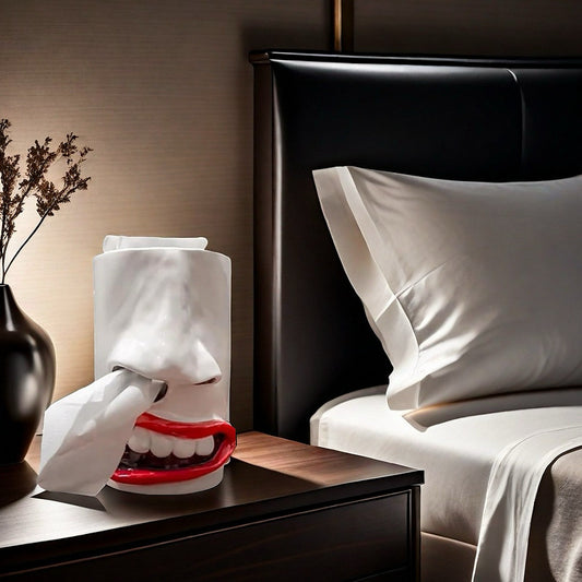 2026 new Funny paper rack decorations Funny nostril tissue holder Resin handicrafts Tabletop ornaments