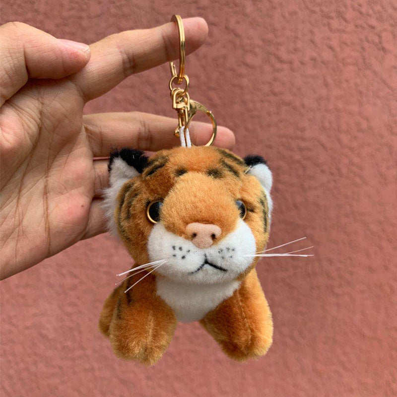 Cute plush toy tiger paw pendant simulated leopard paw keychain doll back bag pendant small gift