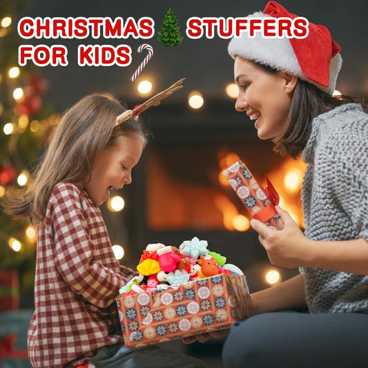 24 Pcs Christmas Mochi Squishies Toys,Mini Snowman Tree Mochi Squeeze Christmas Toys for Kids Party Favor,Cute Stress Relief Xmas Bells Filler Basket Socks Stuffer Gifts