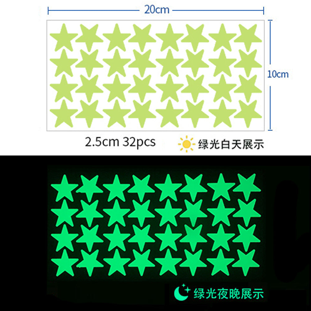 Glow in The Dark Stars Wall Stickers, 3D Glowing Stars for Ceiling and Wall Decals, Perfect for Kids Bedding Room or Party Birthday Gift