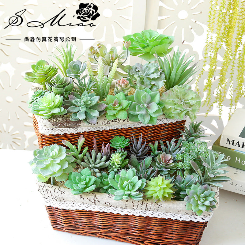 Artificial green succulent flower head creative DIY supplies bonsai accessories artificial flower Jinhua directly from the manufacturer
