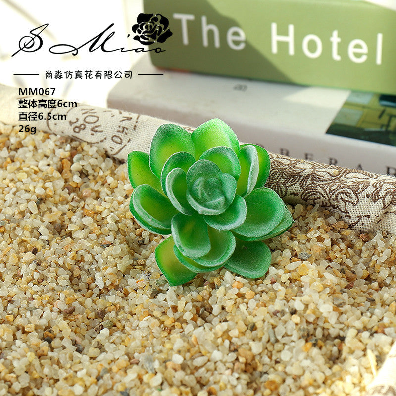 Artificial green succulent flower head creative DIY supplies bonsai accessories artificial flower Jinhua directly from the manufacturer