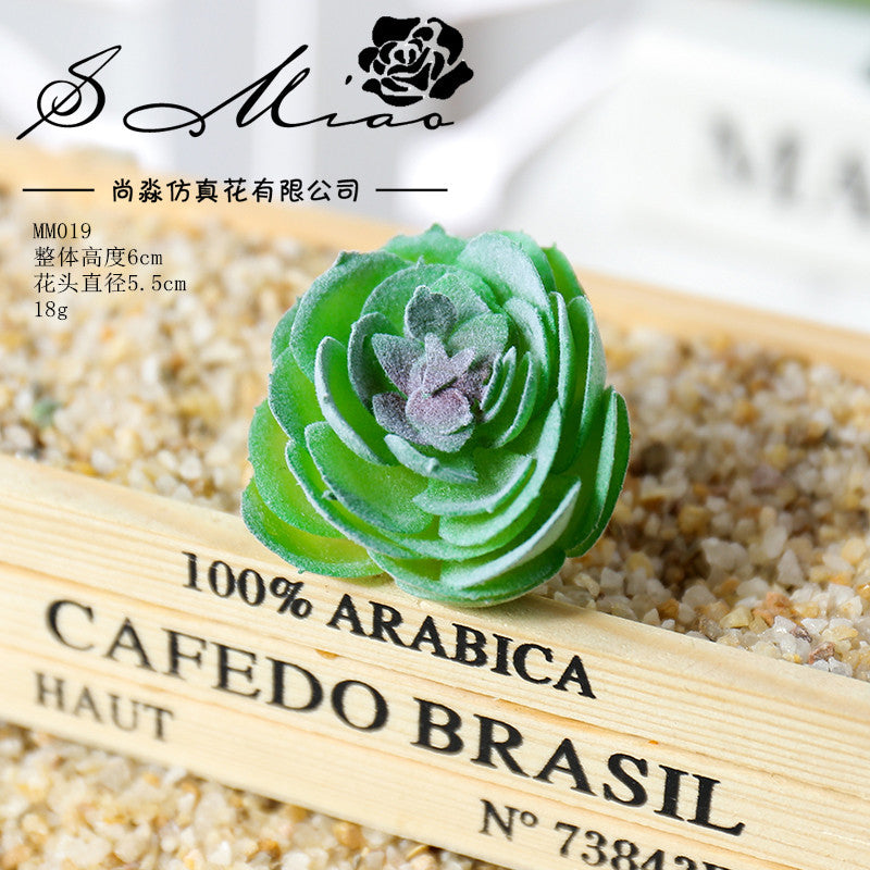 Artificial green succulent flower head creative DIY supplies bonsai accessories artificial flower Jinhua directly from the manufacturer