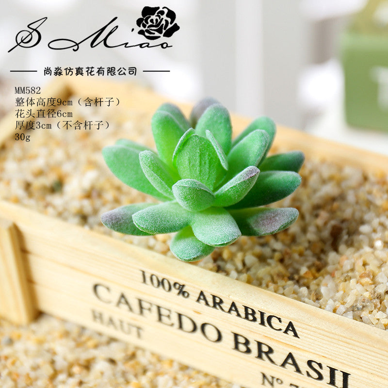 Artificial green succulent flower head creative DIY supplies bonsai accessories artificial flower Jinhua directly from the manufacturer