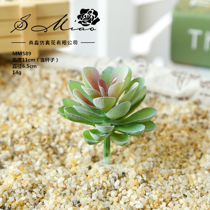 Artificial green succulent flower head creative DIY supplies bonsai accessories artificial flower Jinhua directly from the manufacturer