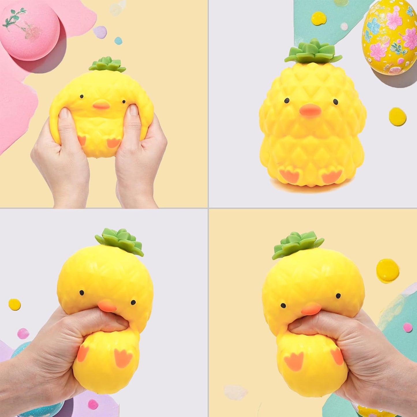 Jumbo Pig Squishies Toys, Stress Relief Piggy Toy Stretchy Animal Ball Squeeze Toys, Large Funny Animal Novelty Toy for Kids Adults