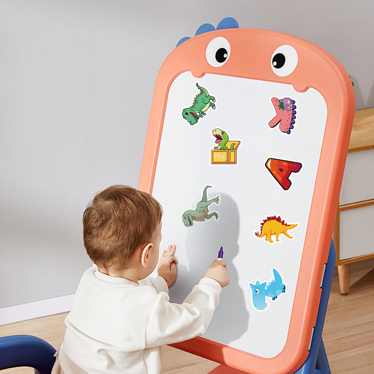 Dinosaur Stickers 152Pcs Alphabet  Sticker for Teens,Waterproof Tyrannosaurus rex Animal Sticker Decoration for Dinosaur Theme Party,Vinyl Allosaurus Stick Set Basket Socks Crafts Stuffers