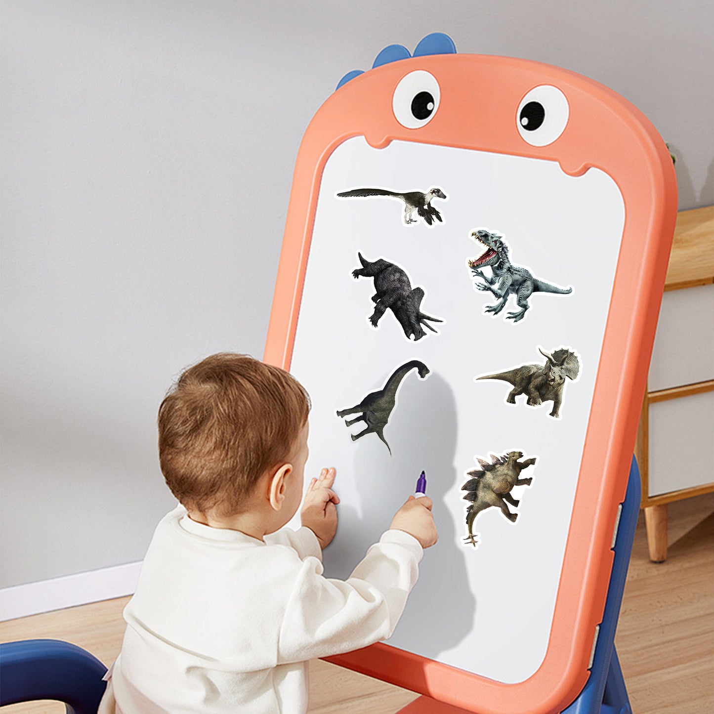 Dinosaur Stickers 200Pcs Tyrannosaurus rex Sticker for Teens,Waterproof Animal Sticker Decoration for Dinosaur Theme Party,Vinyl Allosaurus Stick Set Basket Socks Crafts Stuffers