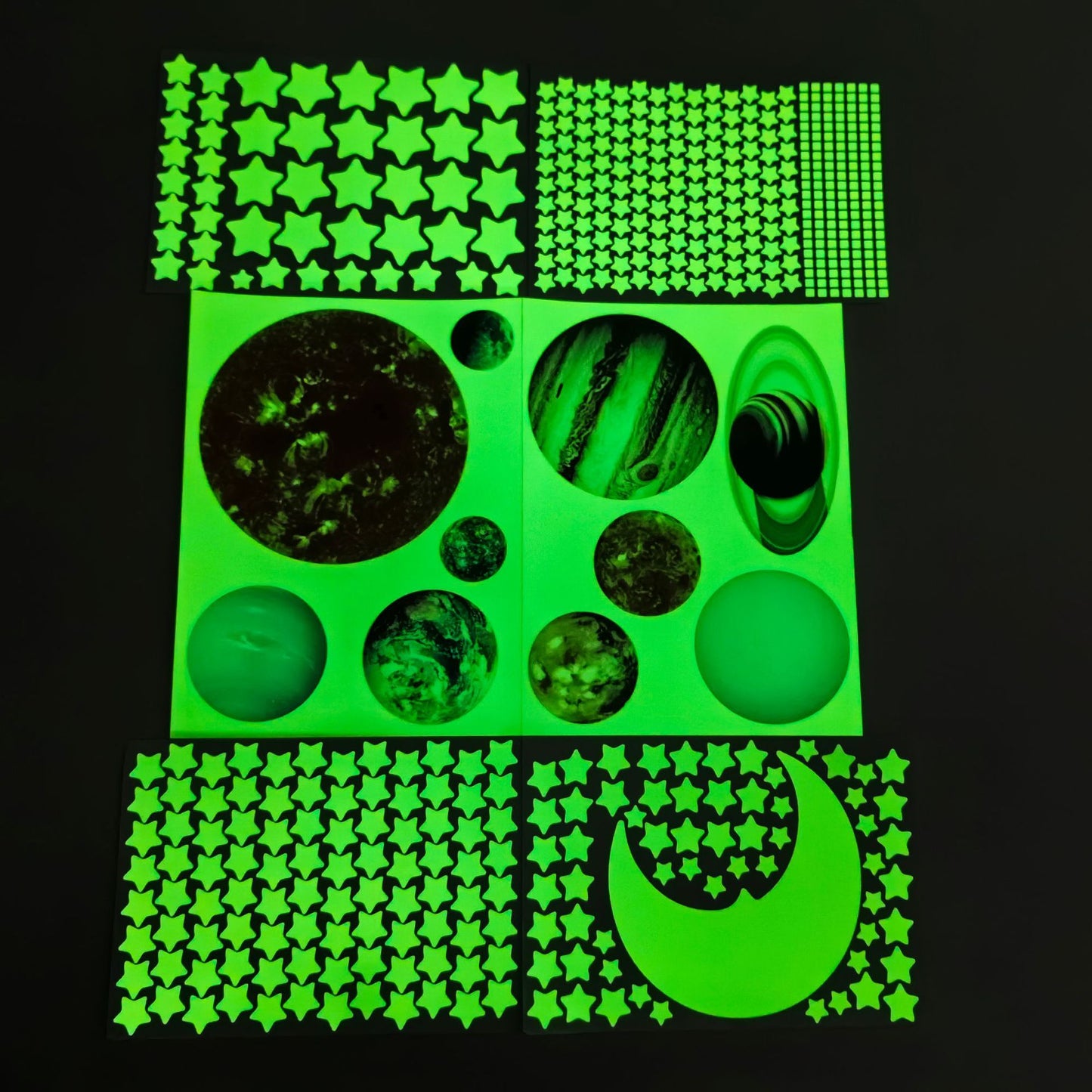 Glow in The Dark Stars and Planets, Bright Solar System Wall Stickers -Glowing Ceiling Decals for Kids Bedroom Any Room,Shining Space Decoration, Birthday Christmas Gift for Boys and Girls