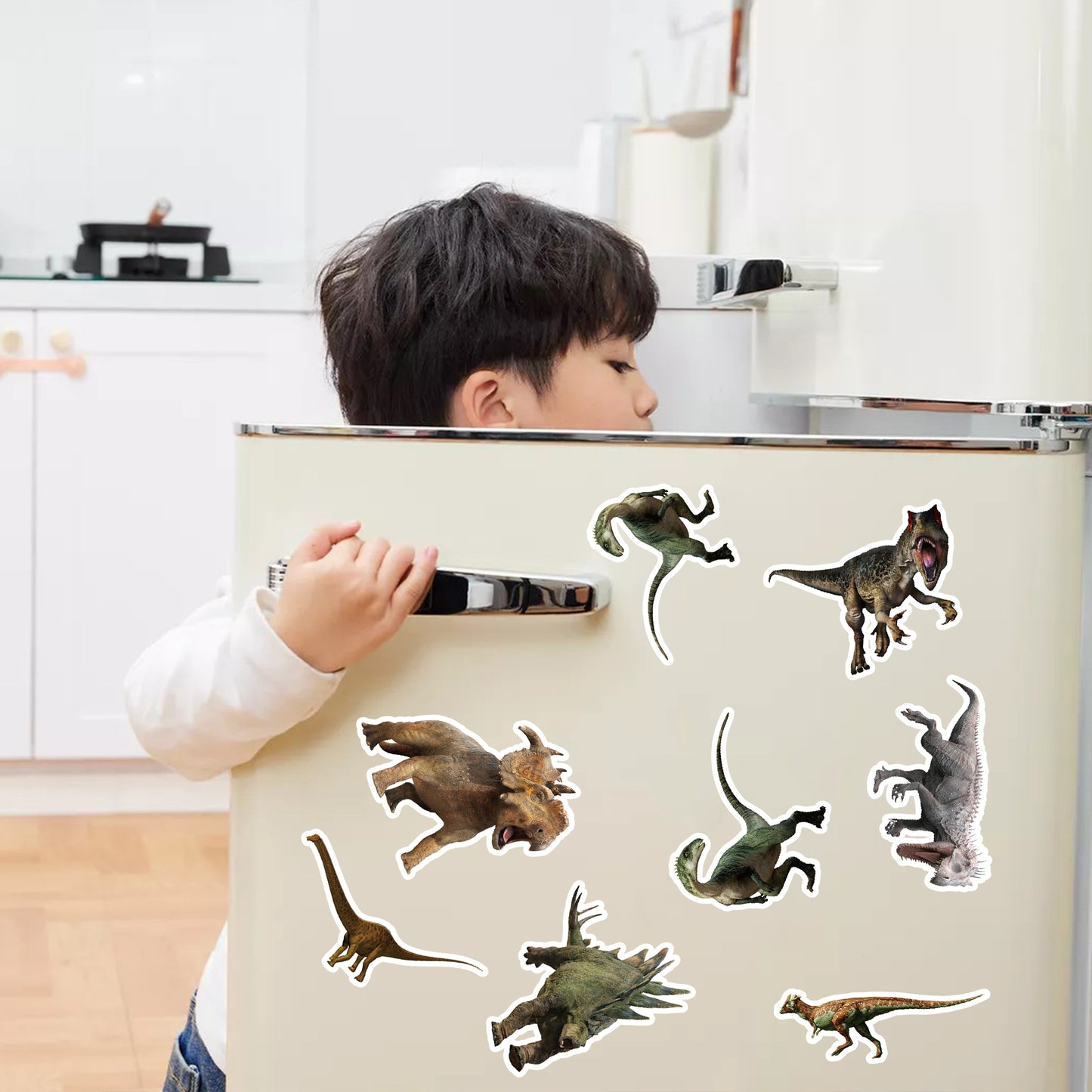 Dinosaur Stickers 200Pcs Tyrannosaurus rex Sticker for Teens,Waterproof Animal Sticker Decoration for Dinosaur Theme Party,Vinyl Allosaurus Stick Set Basket Socks Crafts Stuffers