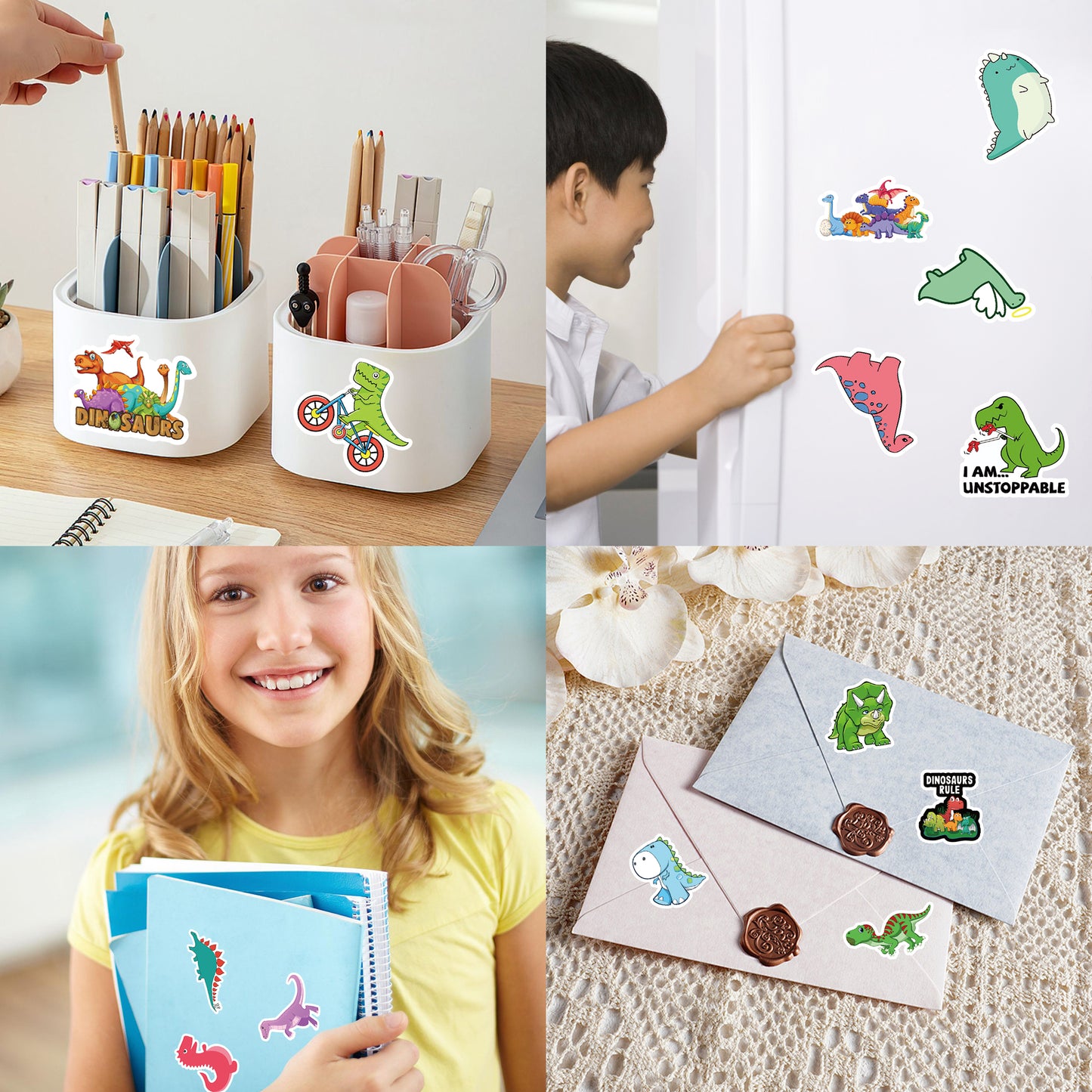 Dinosaur Stickers 152Pcs Alphabet  Sticker for Teens,Waterproof Tyrannosaurus rex Animal Sticker Decoration for Dinosaur Theme Party,Vinyl Allosaurus Stick Set Basket Socks Crafts Stuffers