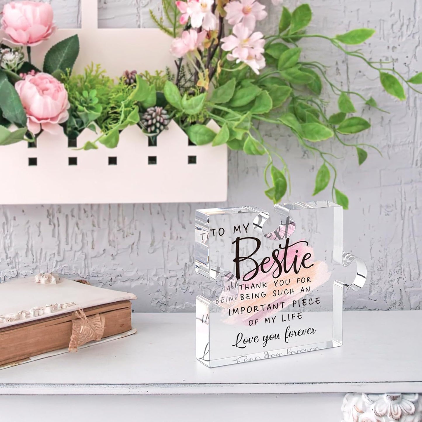 Thank You Gifts,Thank You Gifts For Womem,Best Friend Gift,Employee Appreciation Gifts,You are Spec-tacular Thank You For Being Sign Acrylic Puzzle Plaque Gift For Coworker Women Friend