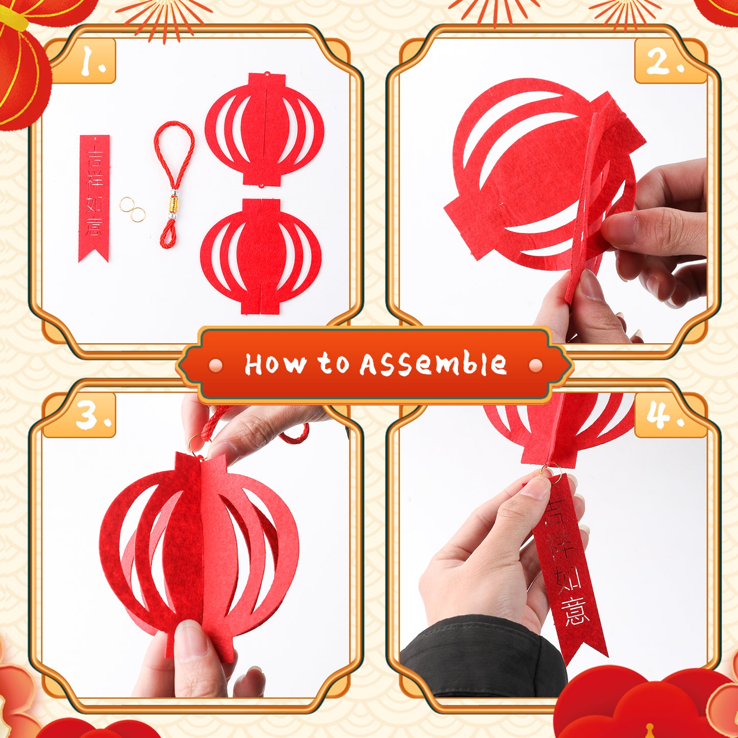 10 Pcs Chinese Lunar New Year Decorations 2026 Chinese Hanging Decoration Spring Festival Lucky Hanging Tree Ornaments for Asian China Lunar New Year Party Wedding Home Decor