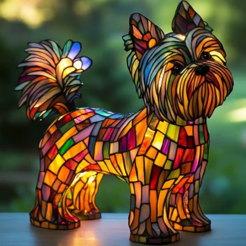 2026 new dog series resin ornament LED night light art animal statue creative home desktop decoration