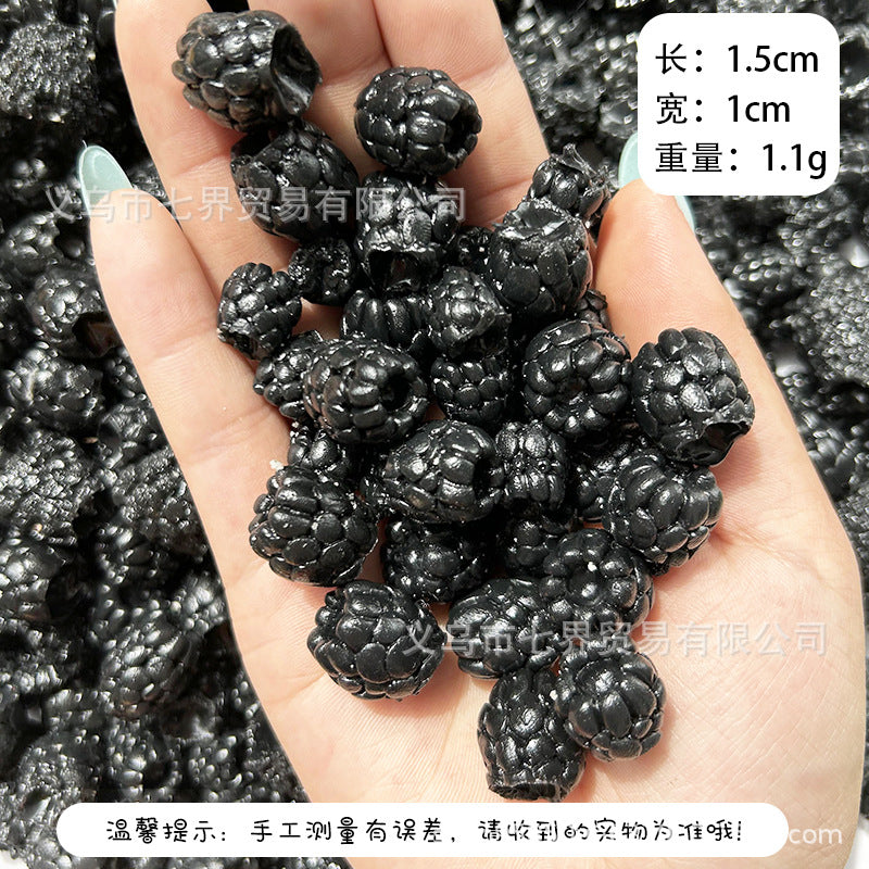 Simulation tpr fruit accessories simulation blueberry soft glue DIY material edible game cream glue accessories strawberry pineapple macaque