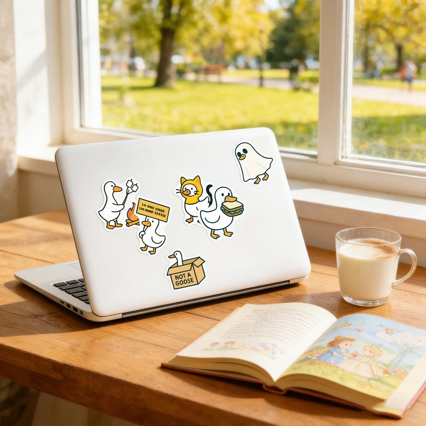 Stickers 50 cute dumb goose graffiti stickers water cup mobile phone waterproof decorative stickers cartoon animal dumb goose stickers