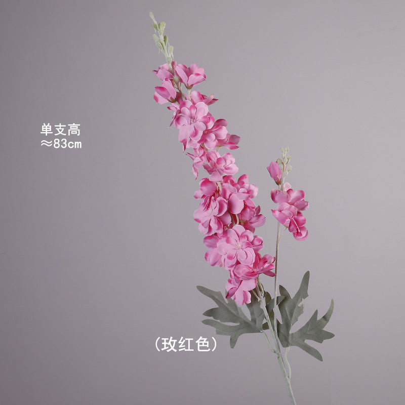 Simulation flower delphinium grass 2 forks flocking big delphinium hyacinth, home decoration wedding photography props fake flower wholesale