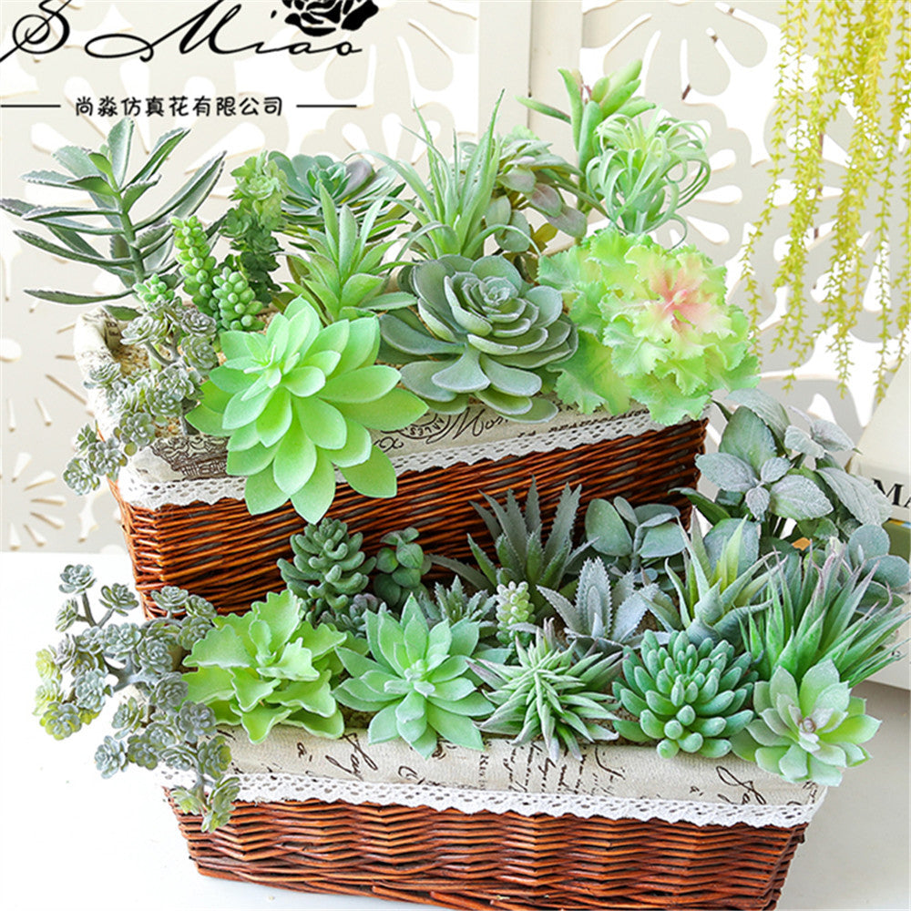 Artificial green succulent flower head creative DIY supplies bonsai accessories artificial flower Jinhua directly from the manufacturer