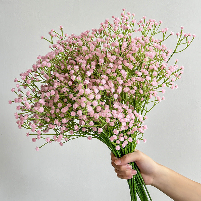 Single Baby Breath Artificial flower fake flower wedding decoration hand-held bouquet hand-matched soft glue plastic flower wholesale