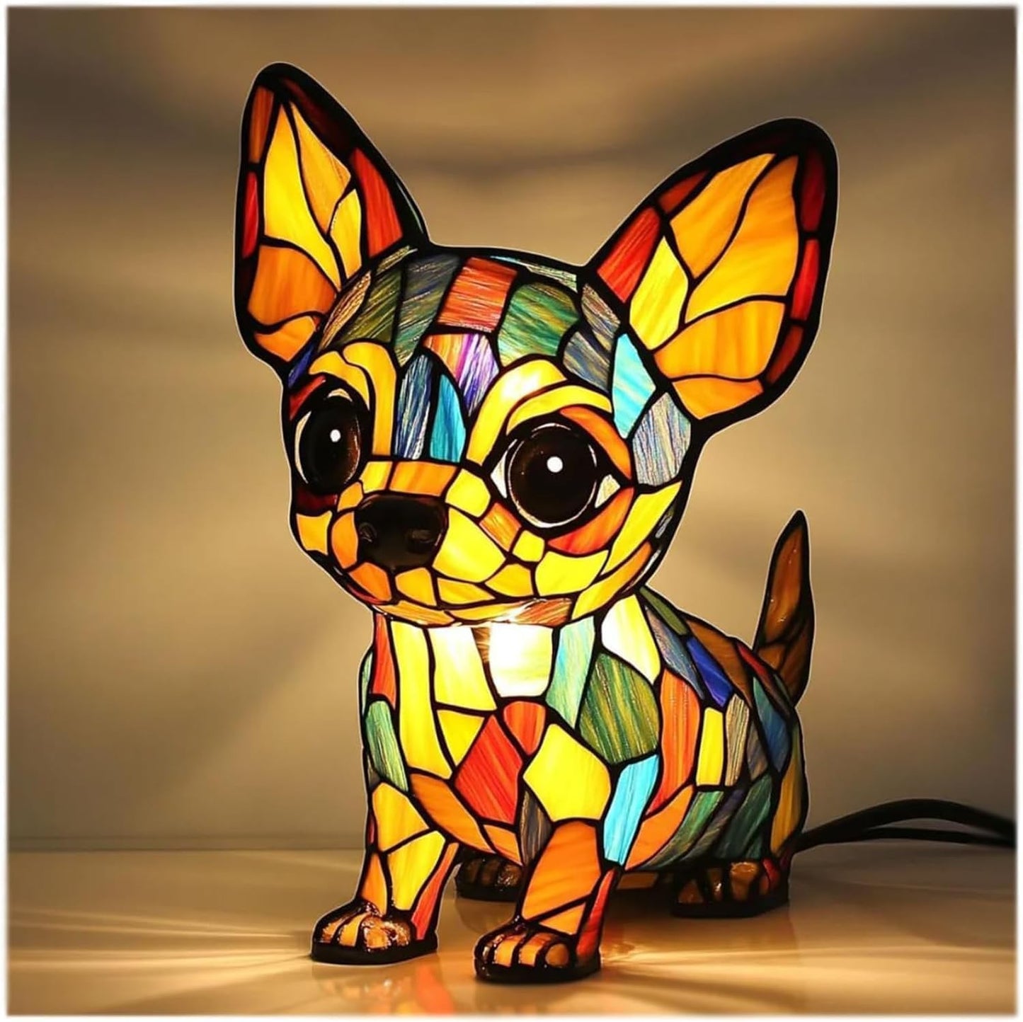 2026 new dog series resin ornament LED night light art animal statue creative home desktop decoration