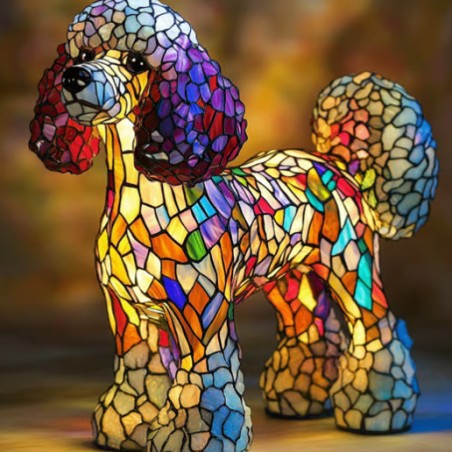 2026 new dog series resin ornament LED night light art animal statue creative home desktop decoration