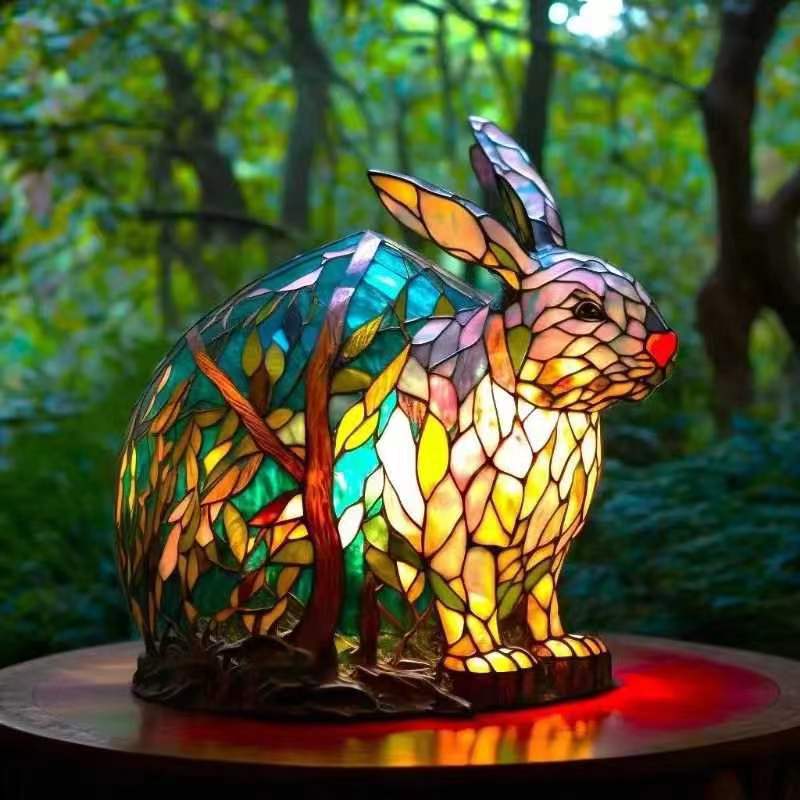 2026 new dog series resin ornament LED night light art animal statue creative home desktop decoration