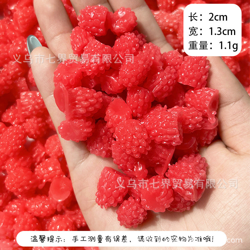 Simulation tpr fruit accessories simulation blueberry soft glue DIY material edible game cream glue accessories strawberry pineapple macaque