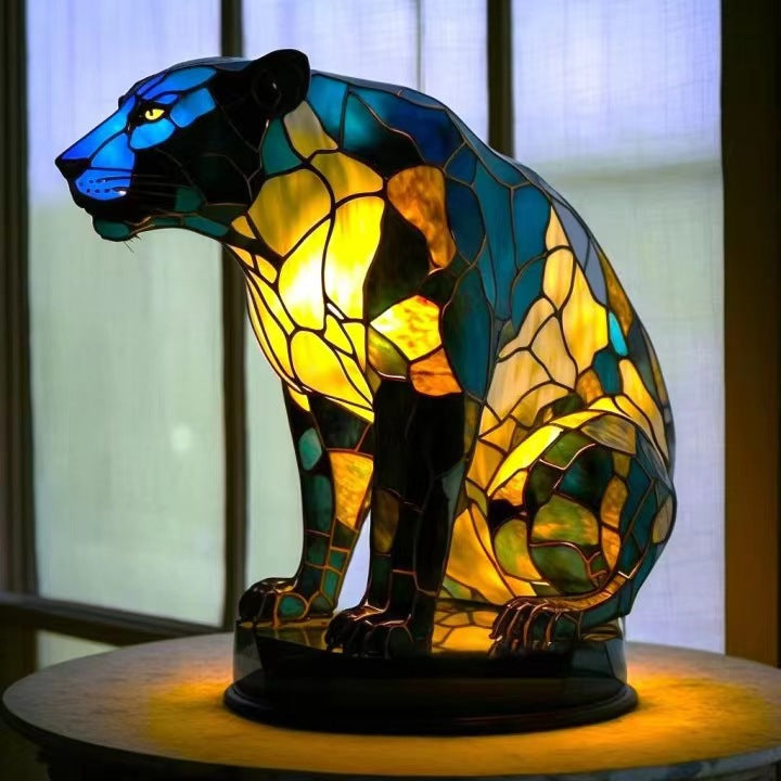 2026 new dog series resin ornament LED night light art animal statue creative home desktop decoration