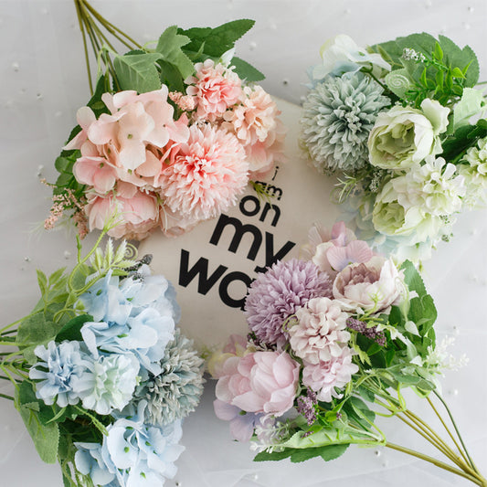 artificial flower bouquet 7-pronged simulated flower Peony bouquet Plastic flower, daisy flower Silk flower Dried flower Home decoration