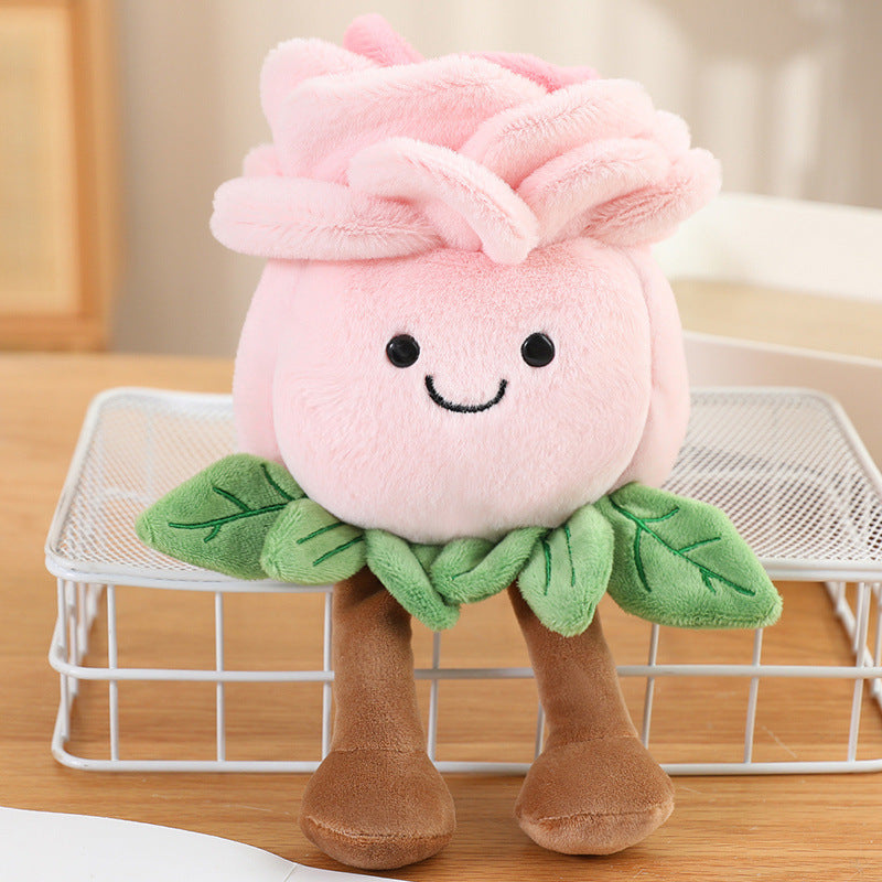 Cross-border simulation plant fun potted plant table with doll plush toy children's doll indoor ornament decoration mini