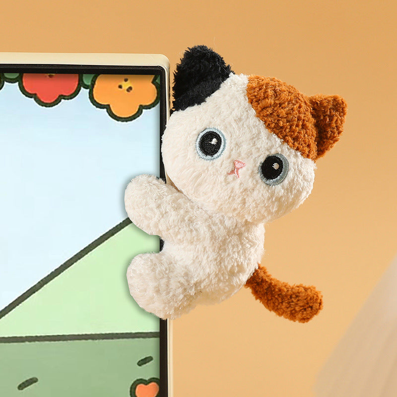 Cute little animals, plush clips, dolls, cute cats, rabbits, desktop ornaments, computer screen ornaments, dolls