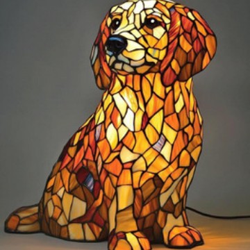 2026 new dog series resin ornament LED night light art animal statue creative home desktop decoration