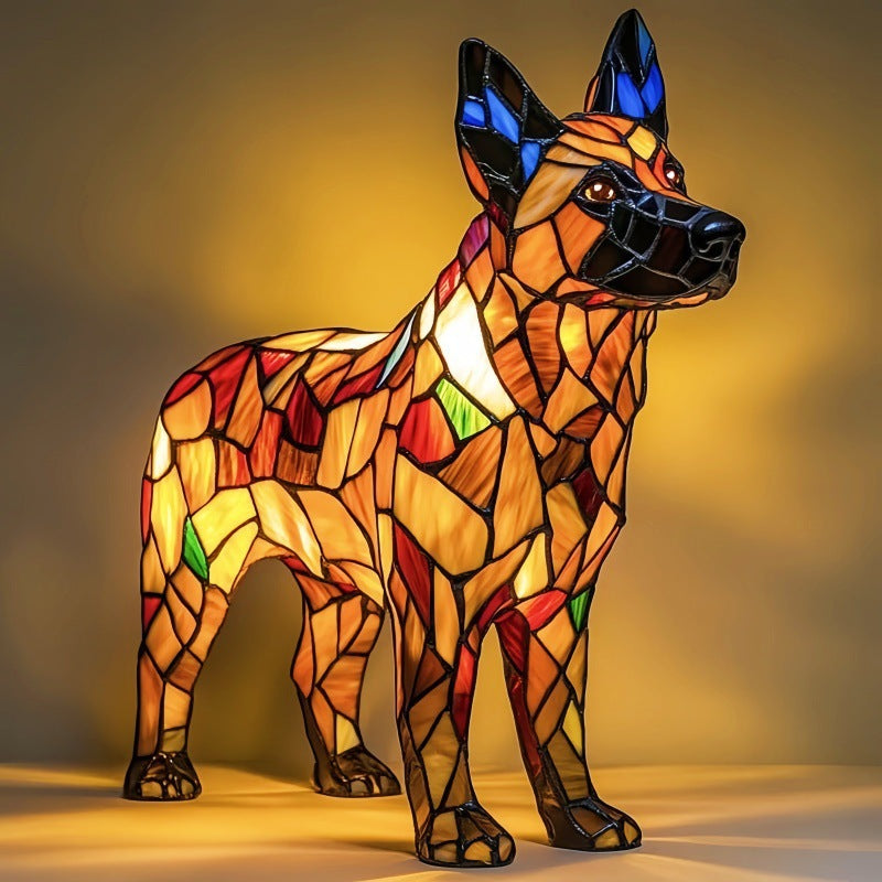 2026 new dog series resin ornament LED night light art animal statue creative home desktop decoration