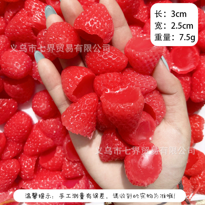 Simulation tpr fruit accessories simulation blueberry soft glue DIY material edible game cream glue accessories strawberry pineapple macaque
