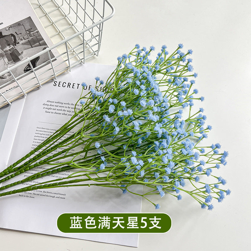 Single Baby Breath Artificial flower fake flower wedding decoration hand-held bouquet hand-matched soft glue plastic flower wholesale