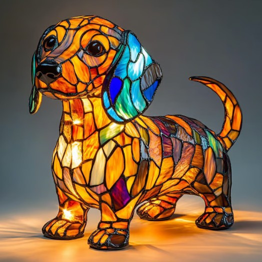 2026 new dog series resin ornament LED night light art animal statue creative home desktop decoration