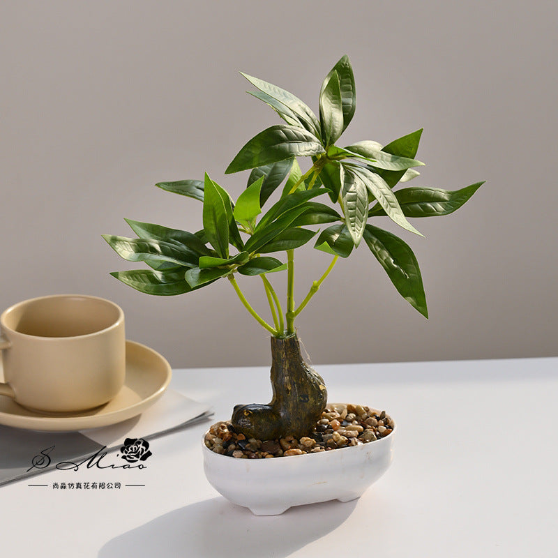 Fake flower fortune tree green plant bonsai artificial plant directly from the manufacturer simulation flower creative home ornament simulation potted plant
