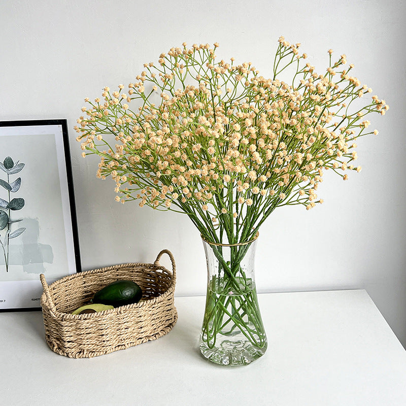 Single Baby Breath Artificial flower fake flower wedding decoration hand-held bouquet hand-matched soft glue plastic flower wholesale