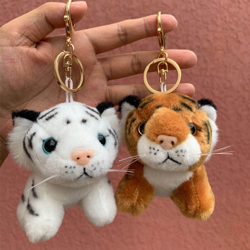 Cute plush toy tiger paw pendant simulated leopard paw keychain doll back bag pendant small gift