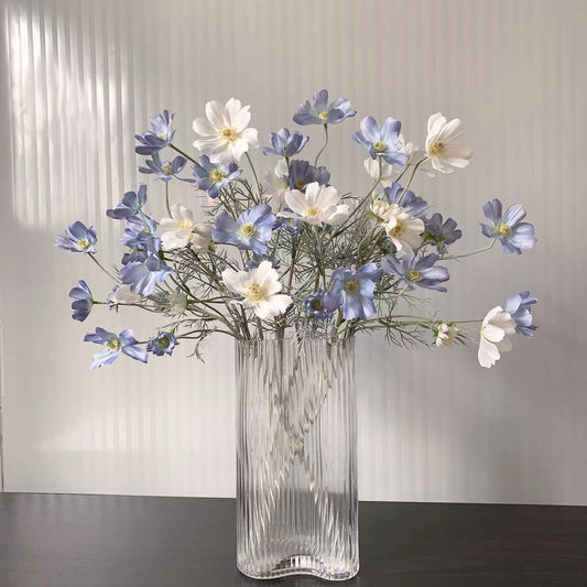Manufacturer Supply Home Decoration Wedding Fake Flower Pastoral Floral Simulation Flower Silk Flower Gesang Chrysanthemum Small Chrysanthemum Cosmos Chrysanthemum