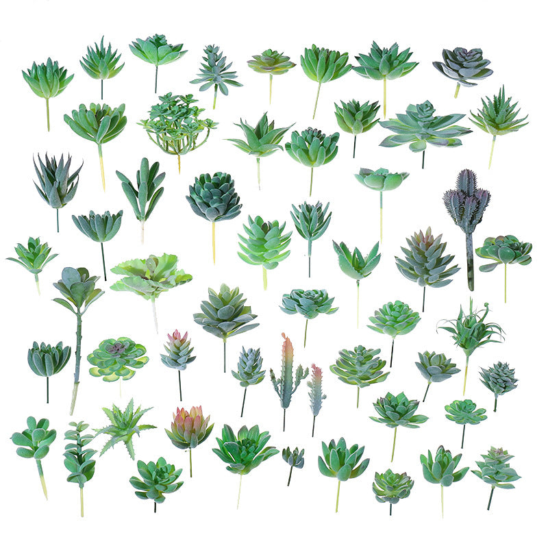 Artificial green succulent flower head creative DIY supplies bonsai accessories artificial flower Jinhua directly from the manufacturer