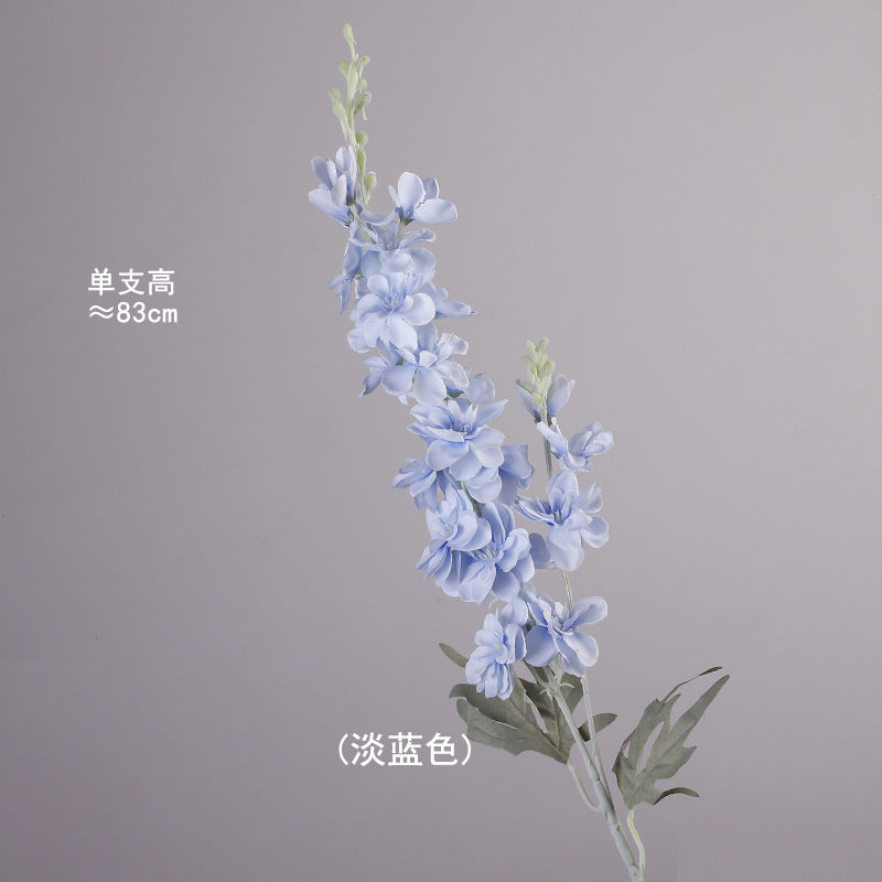 Simulation flower delphinium grass 2 forks flocking big delphinium hyacinth, home decoration wedding photography props fake flower wholesale