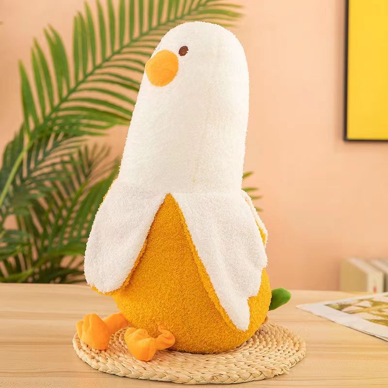 Plush Banana duck cute banana throw pillow plush toy funny doll throw pillow sleeping pinch leg birthday gift female