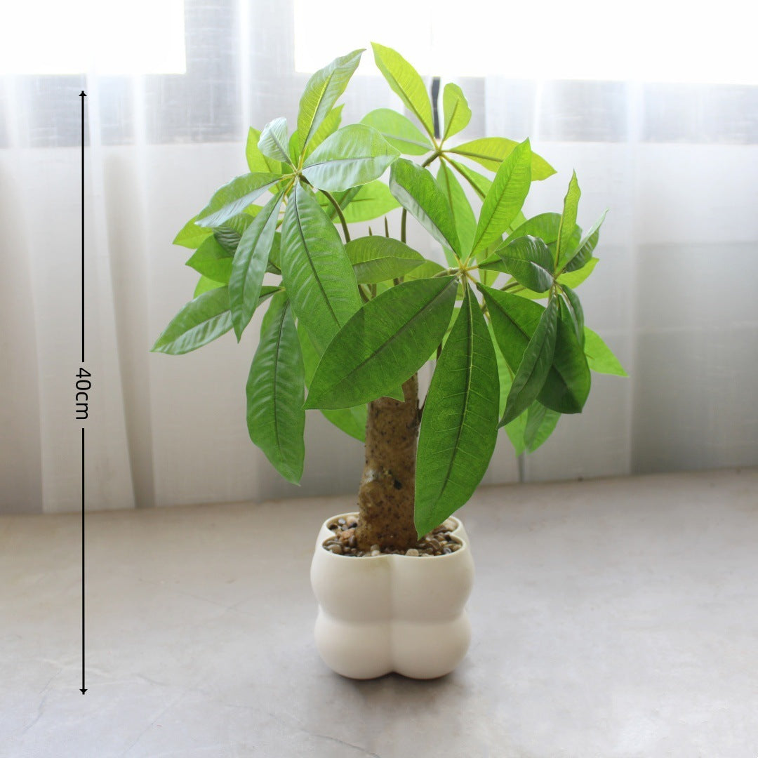 Fake flower fortune tree green plant bonsai artificial plant directly from the manufacturer simulation flower creative home ornament simulation potted plant