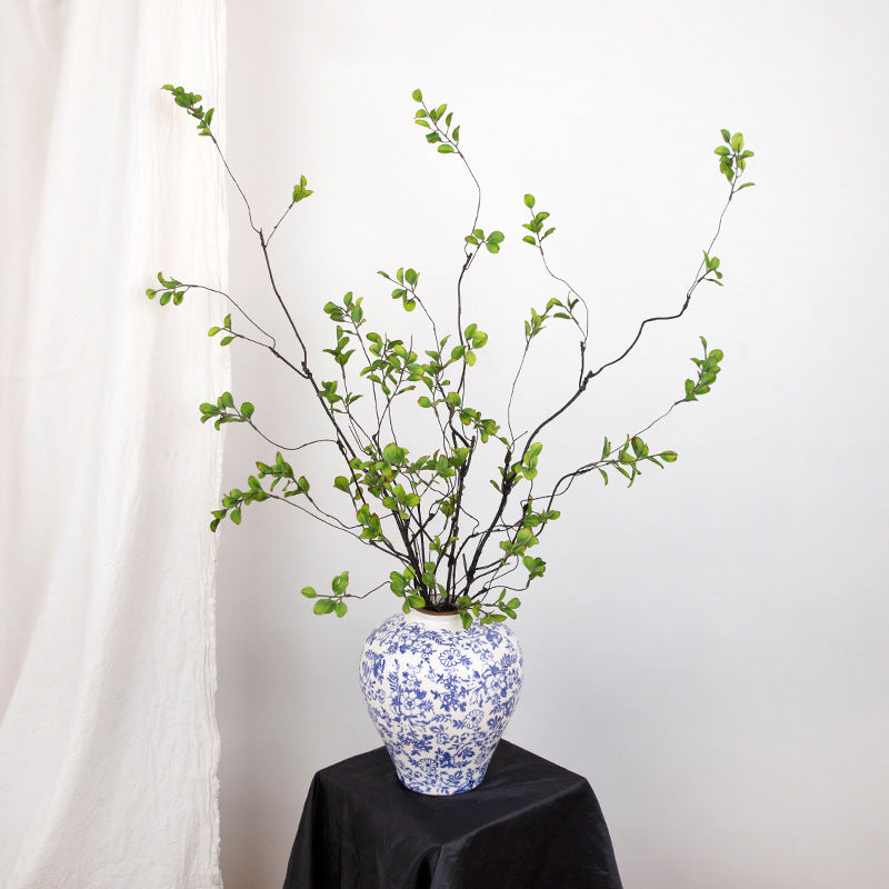 Simulation small dead branches autumn leaves fake branches home furnishing hotel Chinese decorative flower arrangement set simulation green plant ornament props