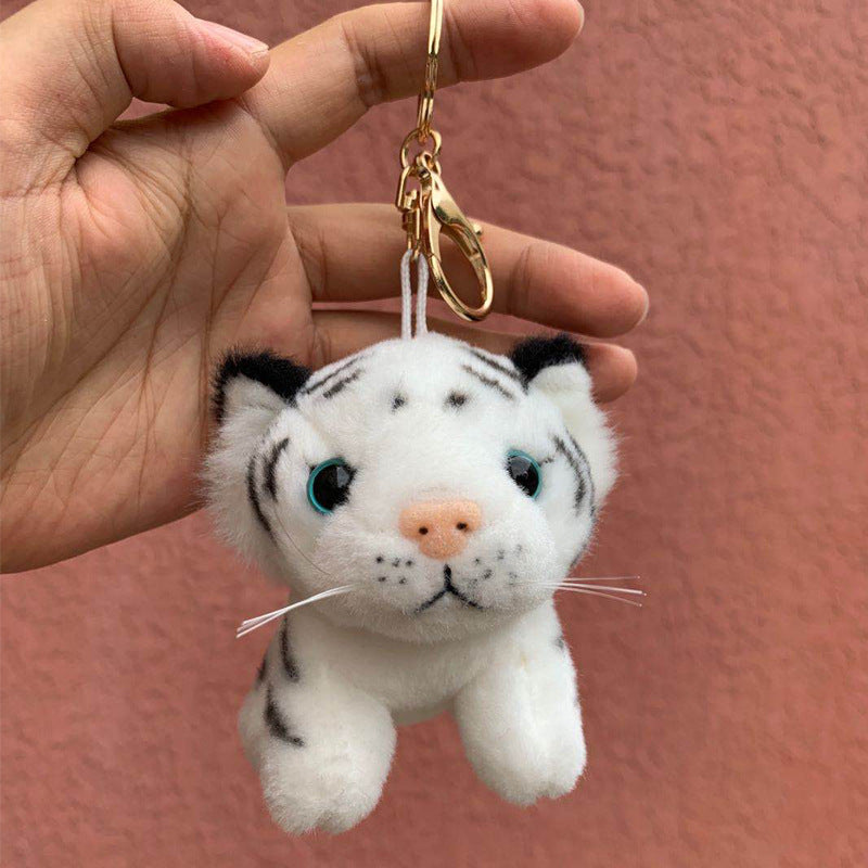 Cute plush toy tiger paw pendant simulated leopard paw keychain doll back bag pendant small gift
