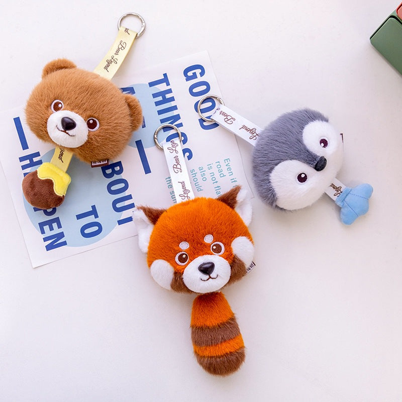 Cute little penguin doll pendant headphone bag coin purse plush toy girl bag charm doll