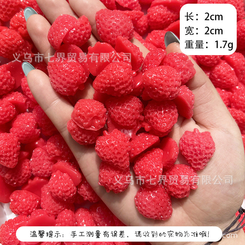 Simulation tpr fruit accessories simulation blueberry soft glue DIY material edible game cream glue accessories strawberry pineapple macaque
